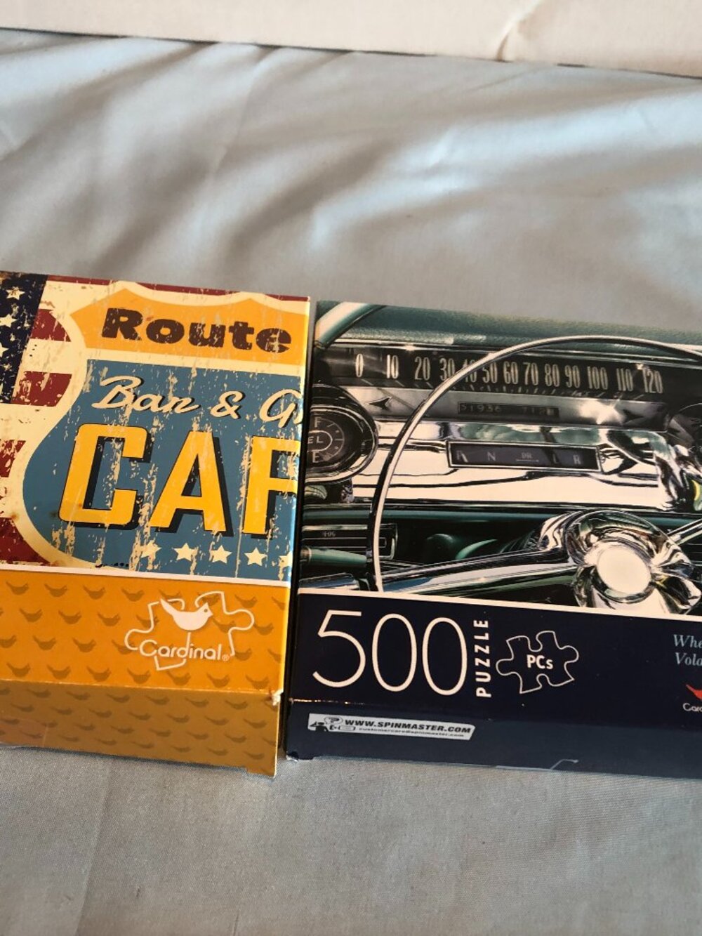 NEW LOT of 2 Cardinal Puzzles Wheel Volant & Route 66 Diner #JS